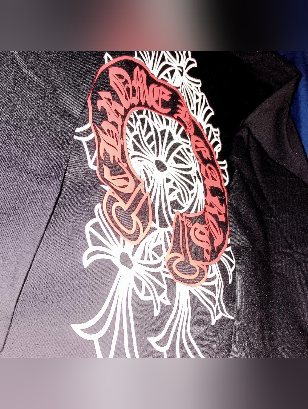 (XL) Chrome Hearts Multi-Cross Black with White & Red Graphic Print Long Sleeve - Picture 2 of 7